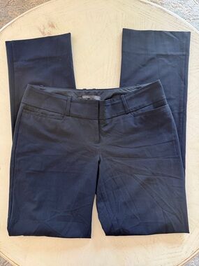 The Limited Drew Fit Navy Slim Straight Trousers Dress Pants size 6L